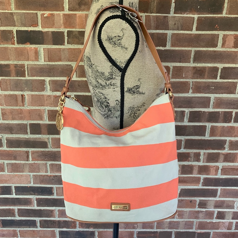 Like new Tommy Hilfiger striped hobo bag